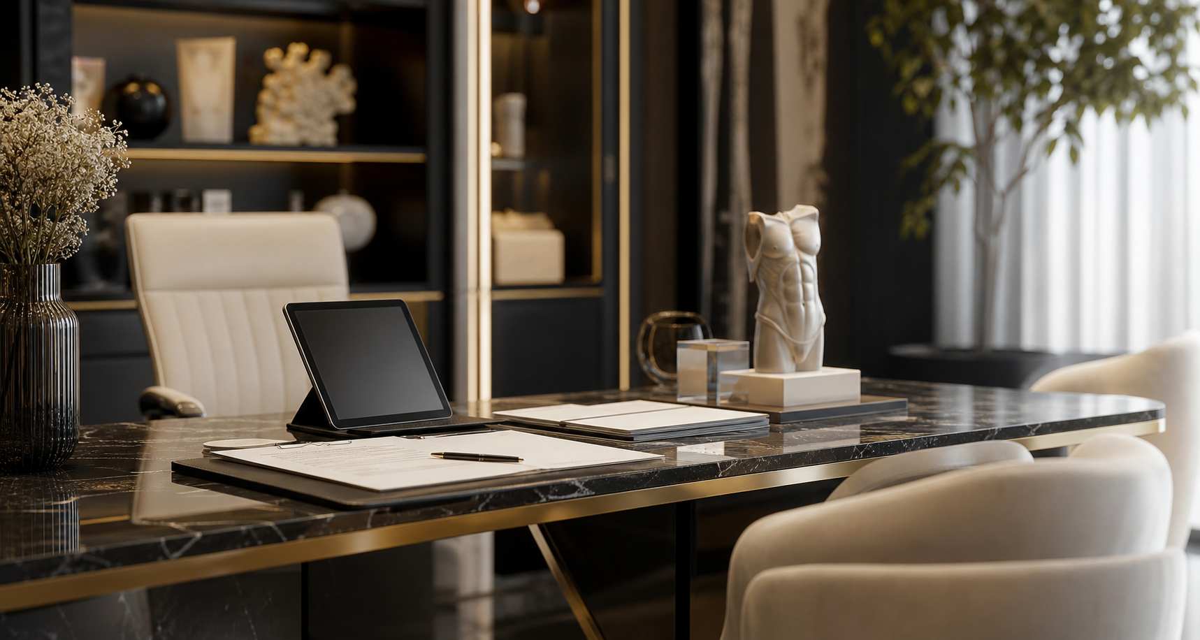 Detalle de consulta médica estética con materiales de planificación Dreambody